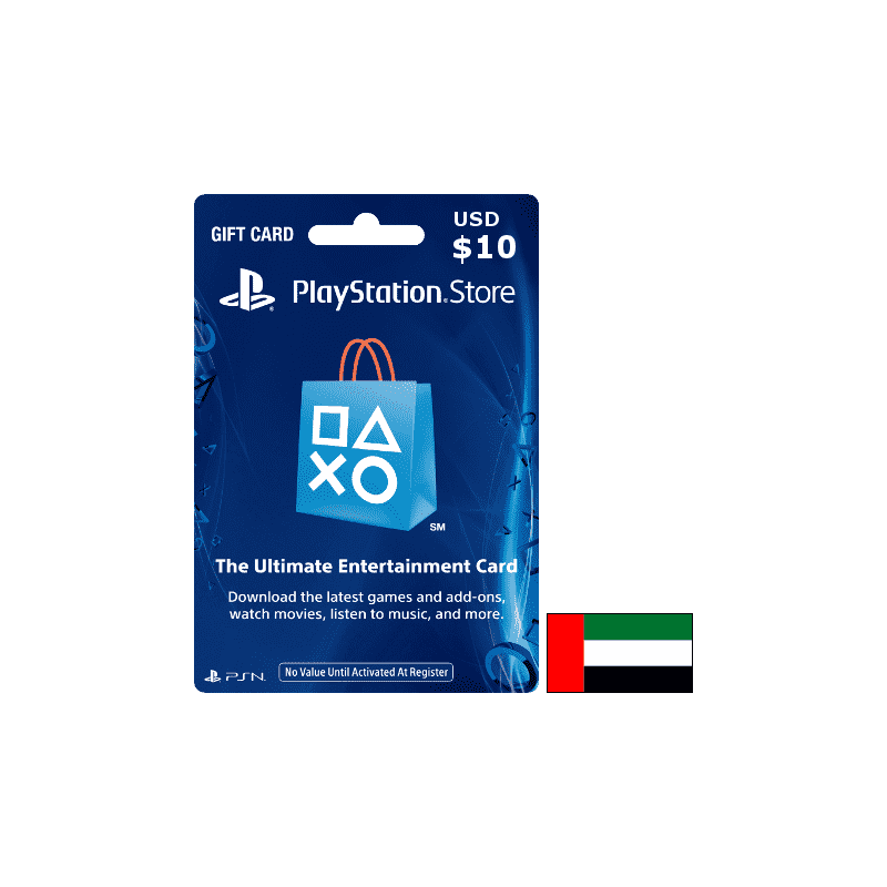 Carte Playstation Network $10 UAE الإمارات العربية المتحدة