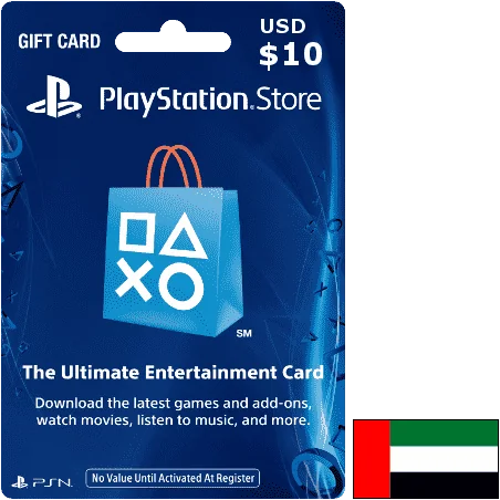 Carte Playstation Network $10 UAE الإمارات العربية المتحدة