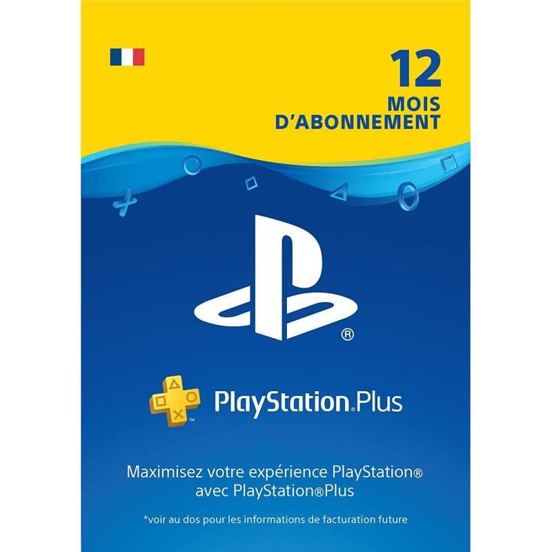 Abonnement PlayStation Plus 12 mois Compte français - CARTES PSN - gamezone