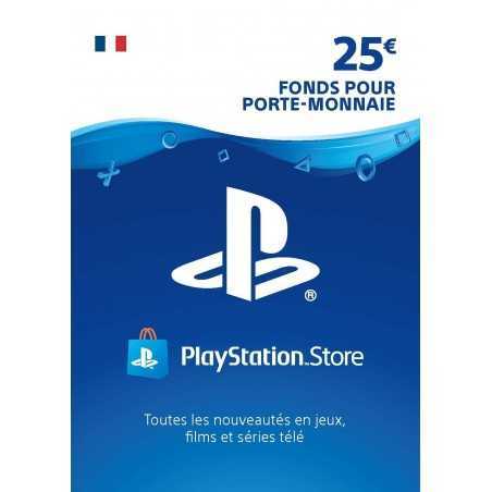 Carte PSN 25 EUR Playstation Store PS5/PS4/PS3/PS Vita Compte français