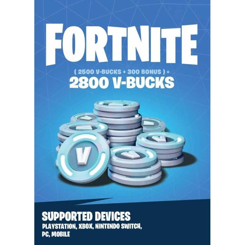 Fortnite - 2800 V-Bucks Gift Card Playstation, Xbox, Nintendo Switch, PC, Mobile en Tunisie