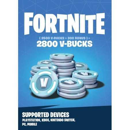 Fortnite - 2800 V-Bucks Gift Card Playstation, Xbox, Nintendo Switch, PC, Mobile