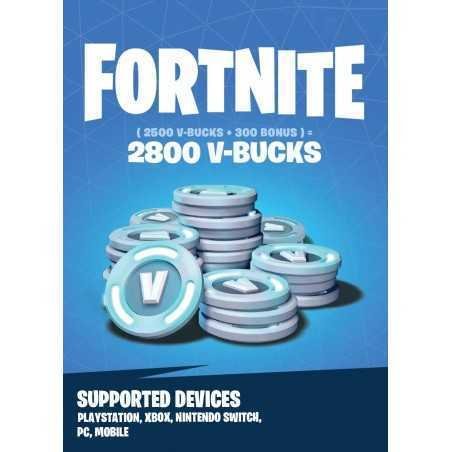 Fortnite - 2800 V-Bucks Gift Card Playstation, Xbox, PC, Mobile