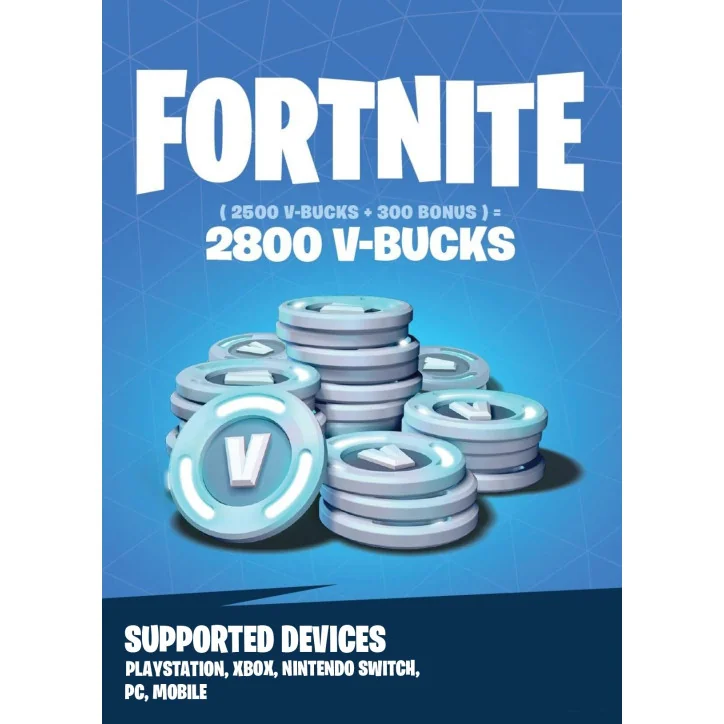 Fortnite - 2800 V-Bucks Gift Card Playstation, Xbox, PC, Mobile - Cartes cadeaux et abonnements - gamezone